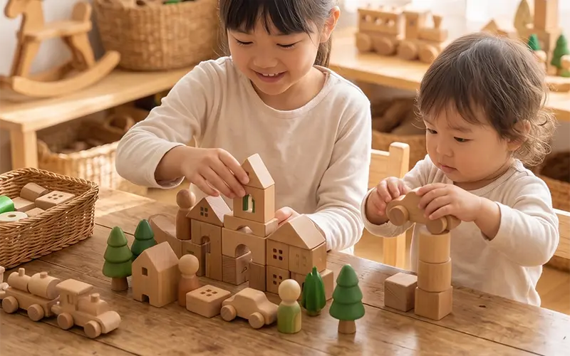 長く遊べる木のおもちゃ