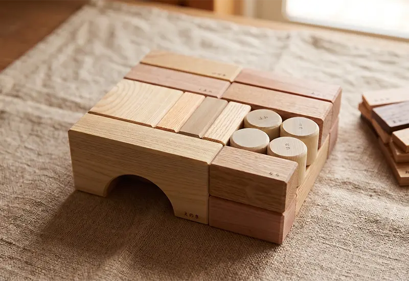 寄木の積木 ふくろ入り/オークヴィレッジ