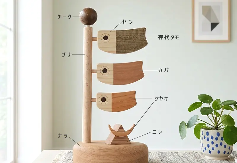 こいのぼり／使用木材