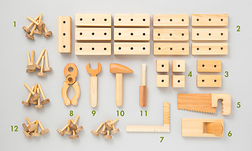 ちびっ子大工道具セット/パーツ一覧1